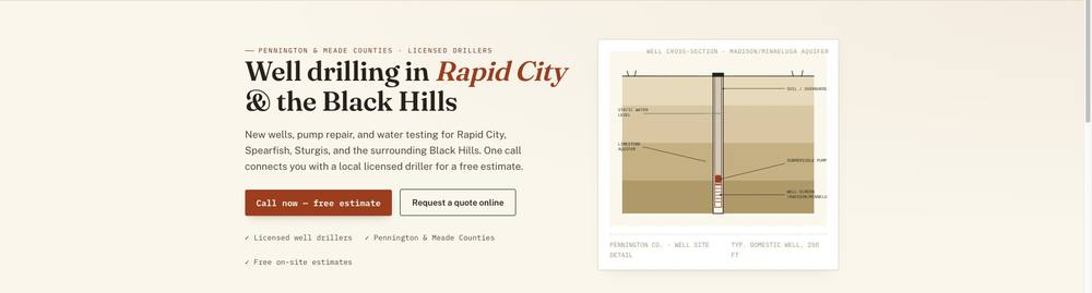 Well Drilling Companies demo site preview