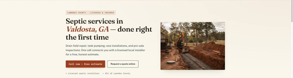 Septic Companies demo site preview